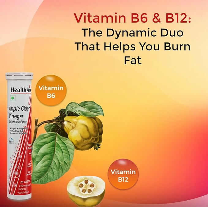 HealthAid Apple Cider Vinegar & Garcinia Extract Effervescent Tablets