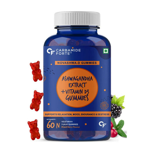 Carbamide Forte Ashwagandha Gummies with Vitamin D - Mixed Berry Flavor