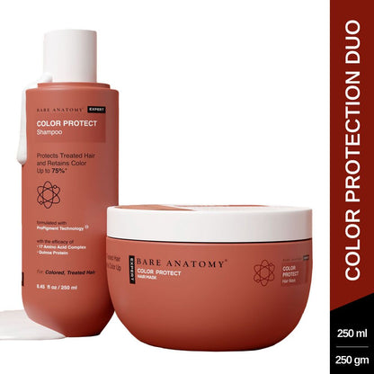 Bare Anatomy Expert Color Protect Hair Mask & Shampoo for Retains Color Upto 8 Weeks, Repairs Damage