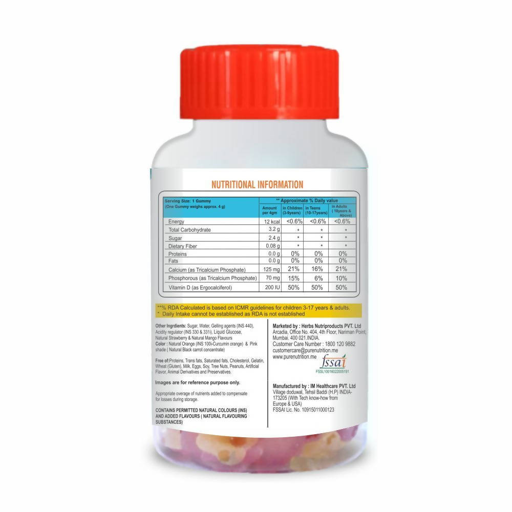 Pure Nutrition Kids Calcium Vitamin D Gummies