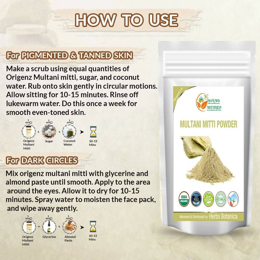Herbs Botanica 100% Natural Multani Mitti Powder - DrMediCart