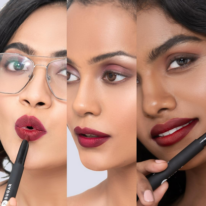 Sugar Cosmetics Matte Attack Lipstick, Transferproof & Smudgeproof - Plums N Roses