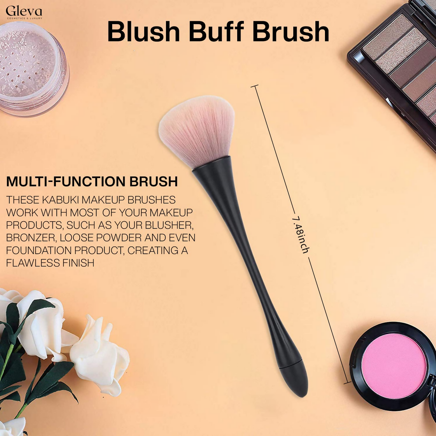 Gleva Ultimate Blend Makeup Brush Black Pink