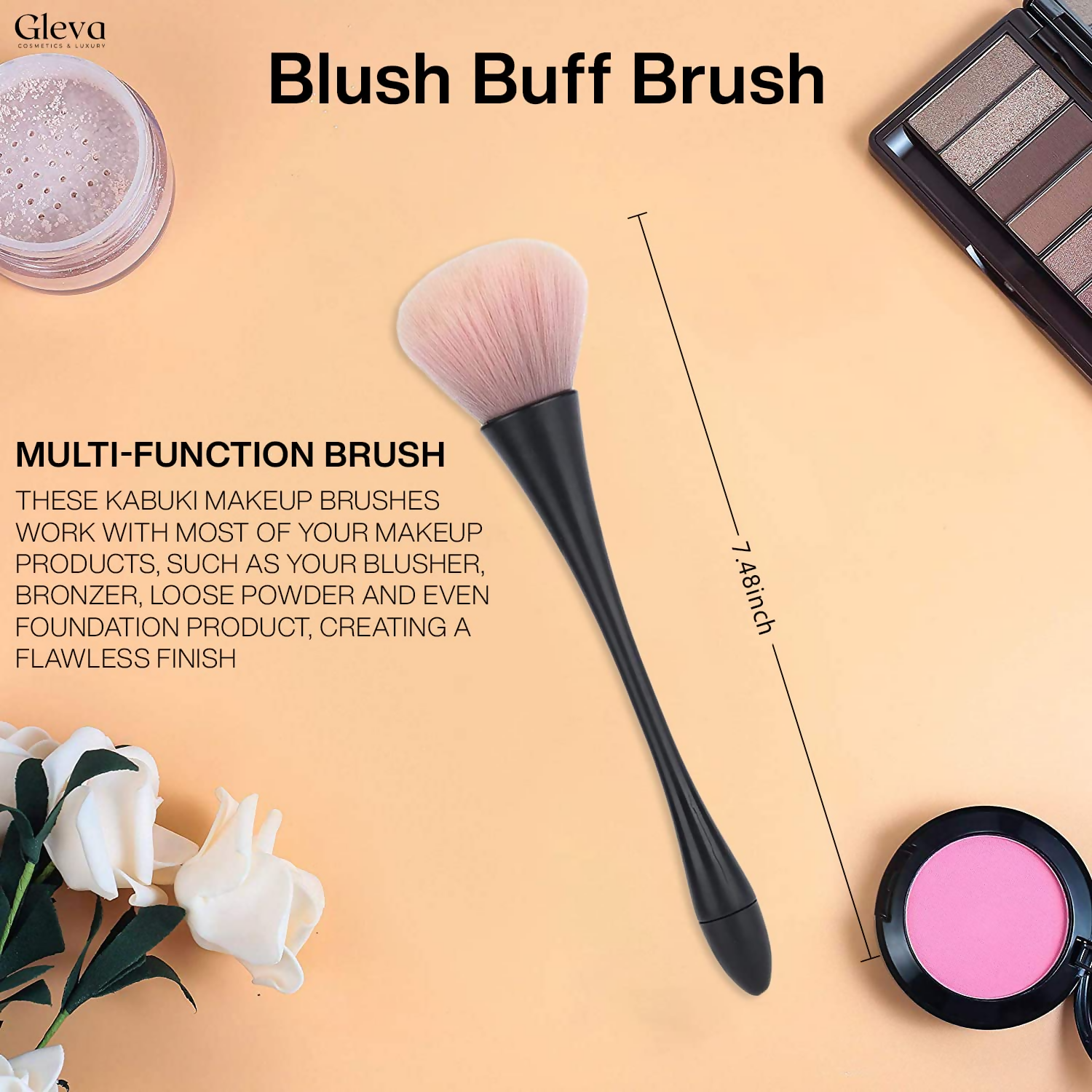 Gleva Ultimate Blend Makeup Brush Black Pink