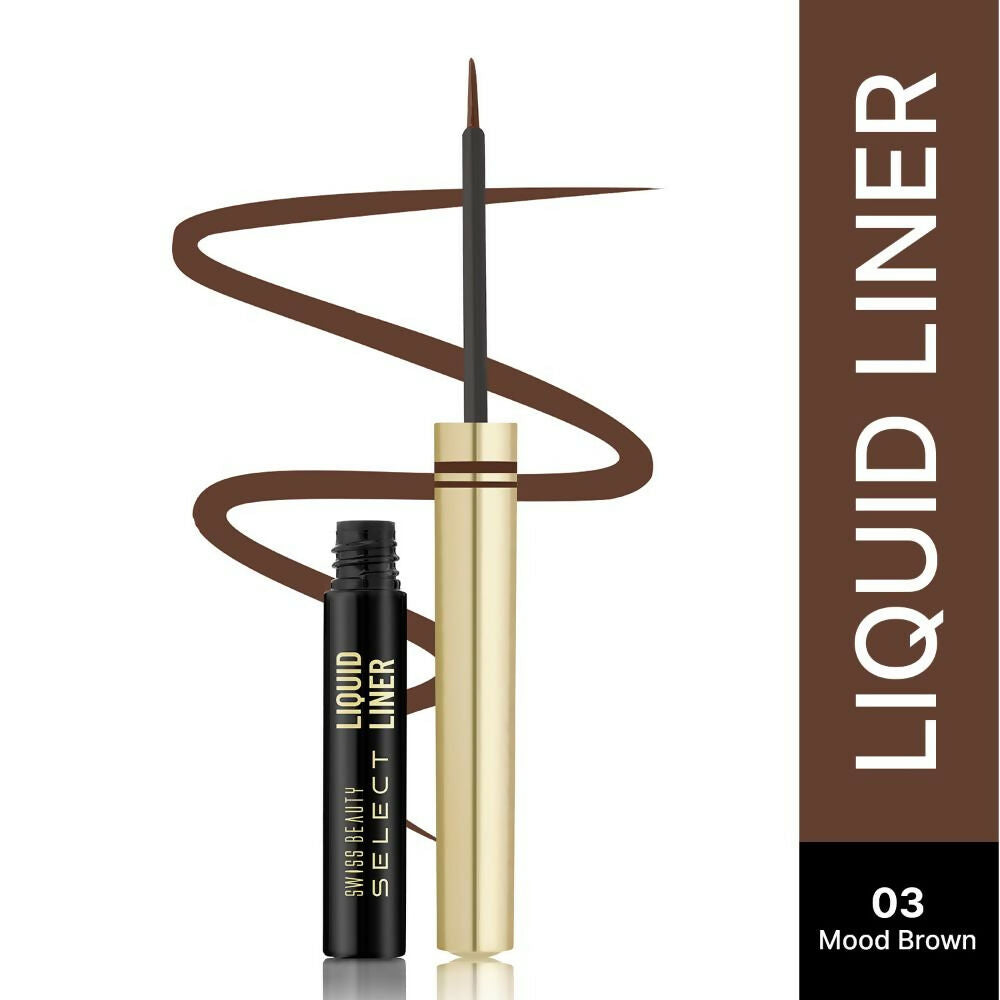 Swiss Beauty Select Here To Stay Liquid Liner, 3-Mood Brown