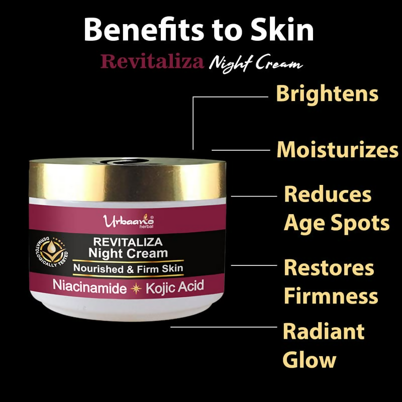 Urbaano Herbal Revitaliza Kojic Acid Night Cream