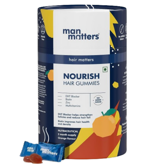 Buy Man Matters Nourish Hair Gummies - Orange Flavour from DrMediCart, Ship from India to USA
