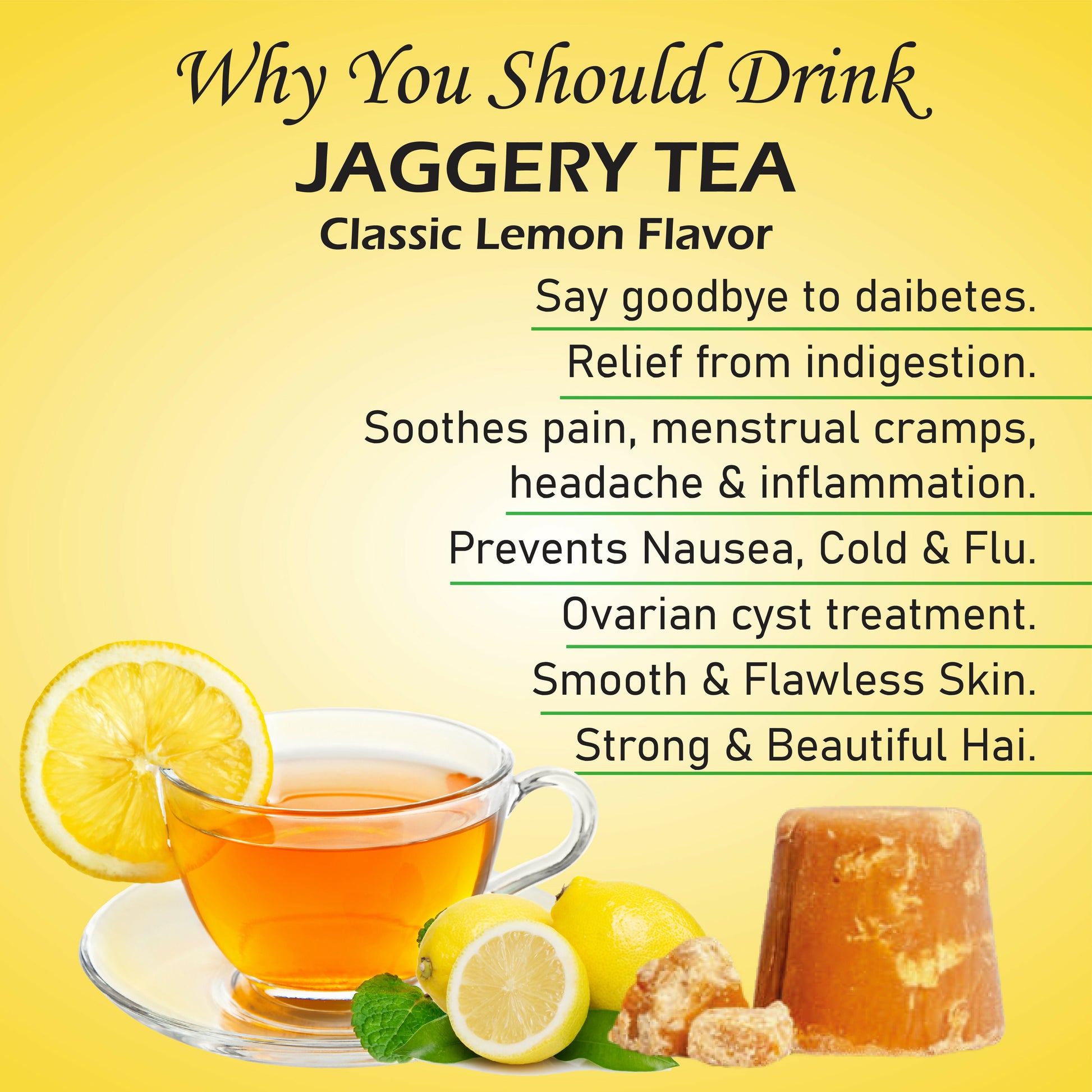 Naivedyam Classic Lemon Flavour Jaggery Tea