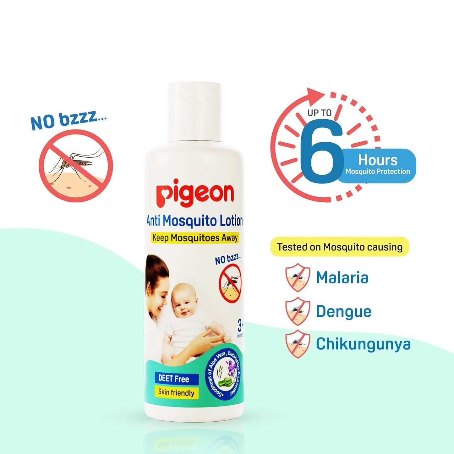 Pigeon Natural Anti Mosquito Body Lotion for Babies, Keep Mosquitoes Away