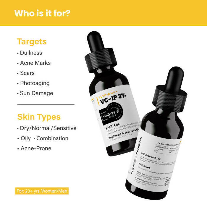 Vandyke Rosehip Oil + VC-IP 3% Face Oil - DrMediCart