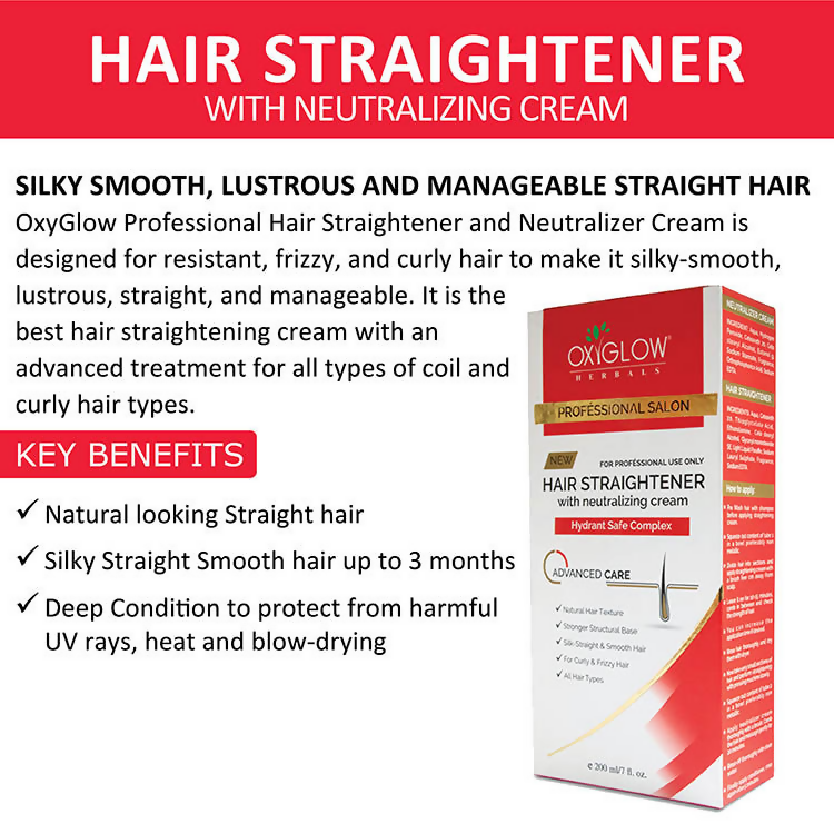 Oxyglow Herbals Professional Hair Straightener And Neutralizer Cream