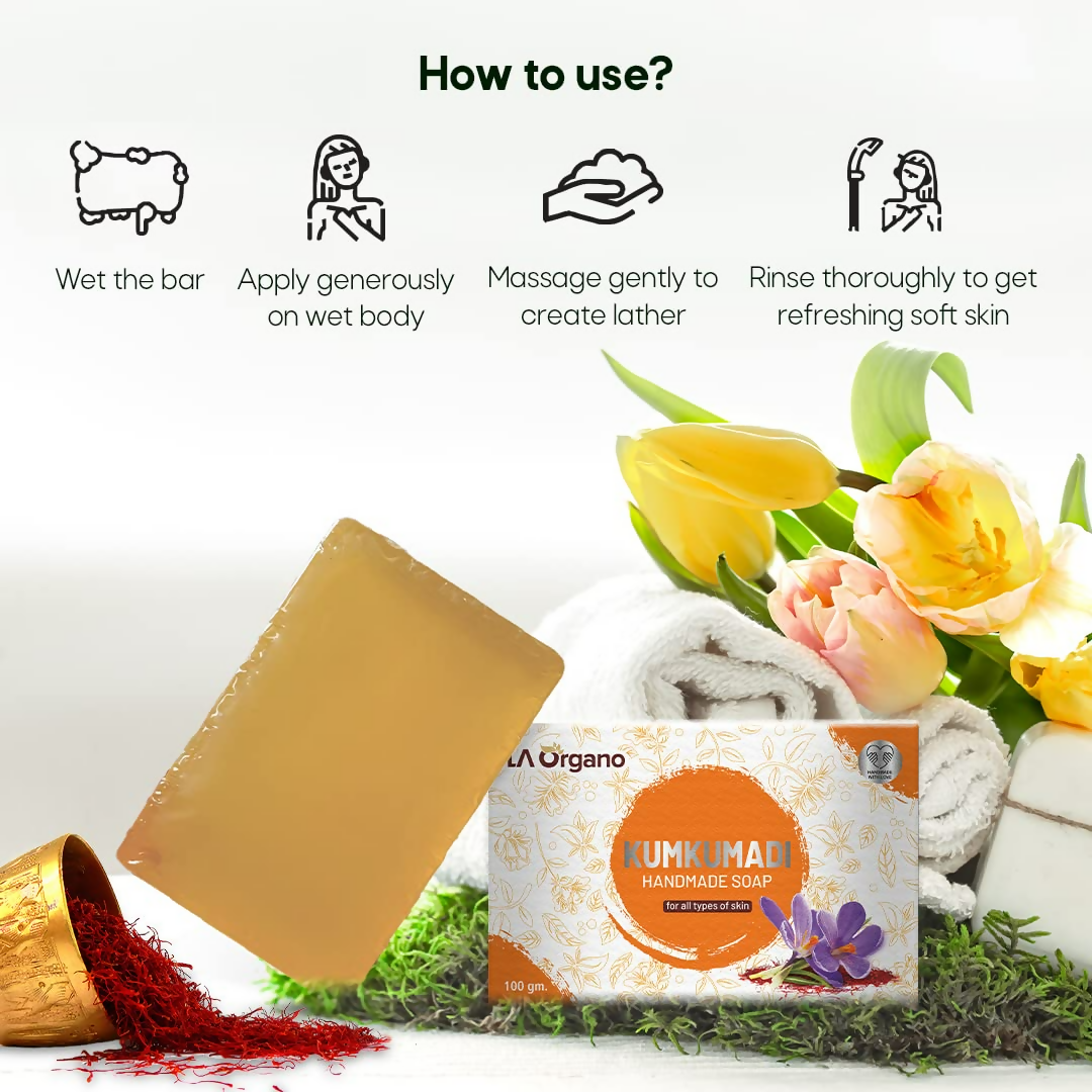 Buy LA Organo Kumkumadi Handmade Natural Bath Soap from DrMediCart, Ship from India to USA