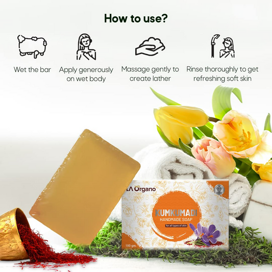 Buy LA Organo Kumkumadi Handmade Natural Bath Soap from DrMediCart, Ship from India to USA