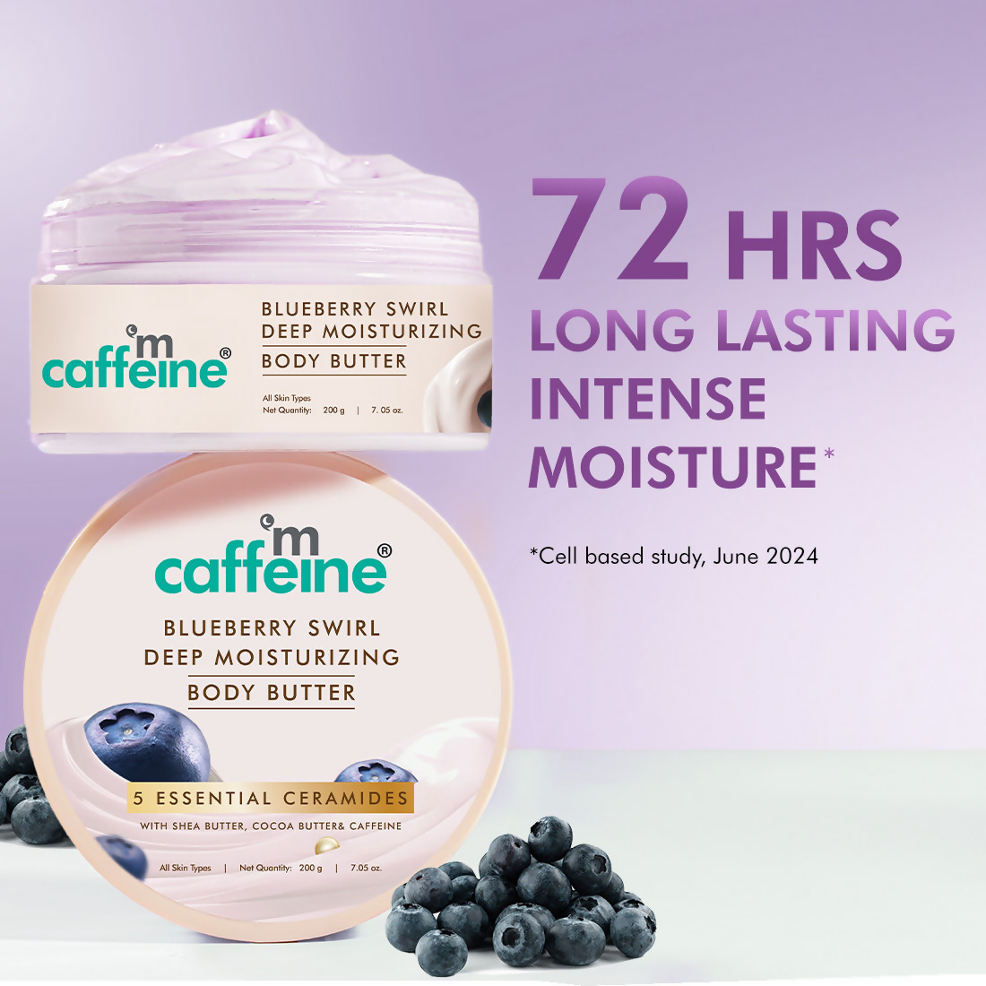 mCaffeine Blueberry Swirl Deep Moisturizing Body Butter