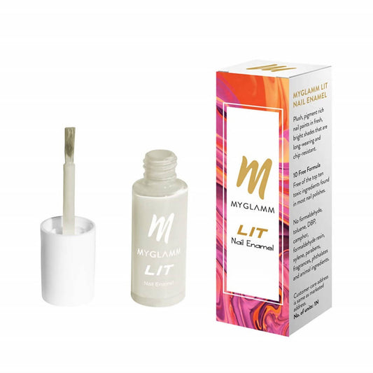 Myglamm LIT Nail Paint - Groundwork - Transparent Base Coat (7 Ml) - DrMediCart