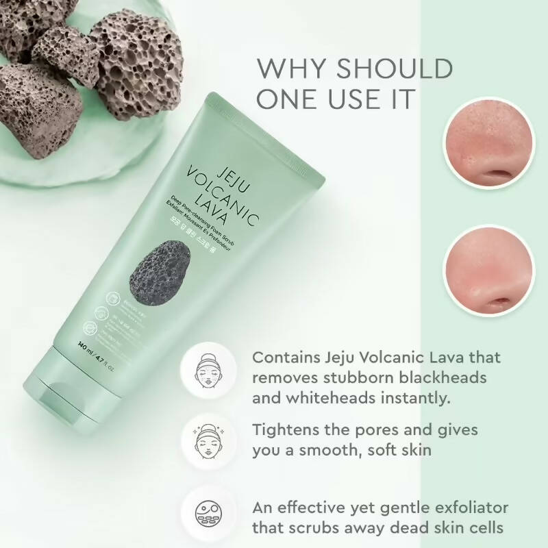 The Face Shop Jeju Volcanic Lava Scrub Foam - Drmedicart