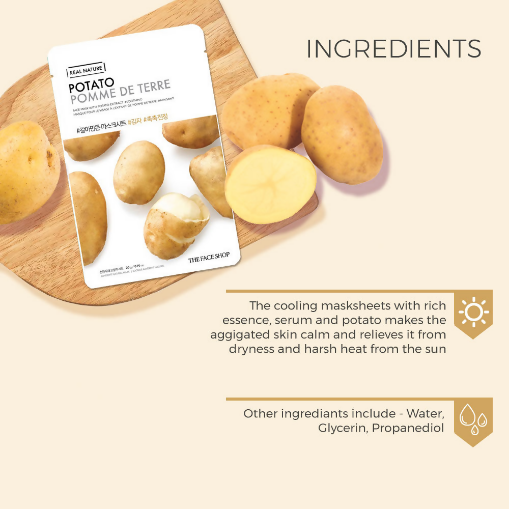 The Face Shop Real Nature Potato Face Mask - Korean Skincare