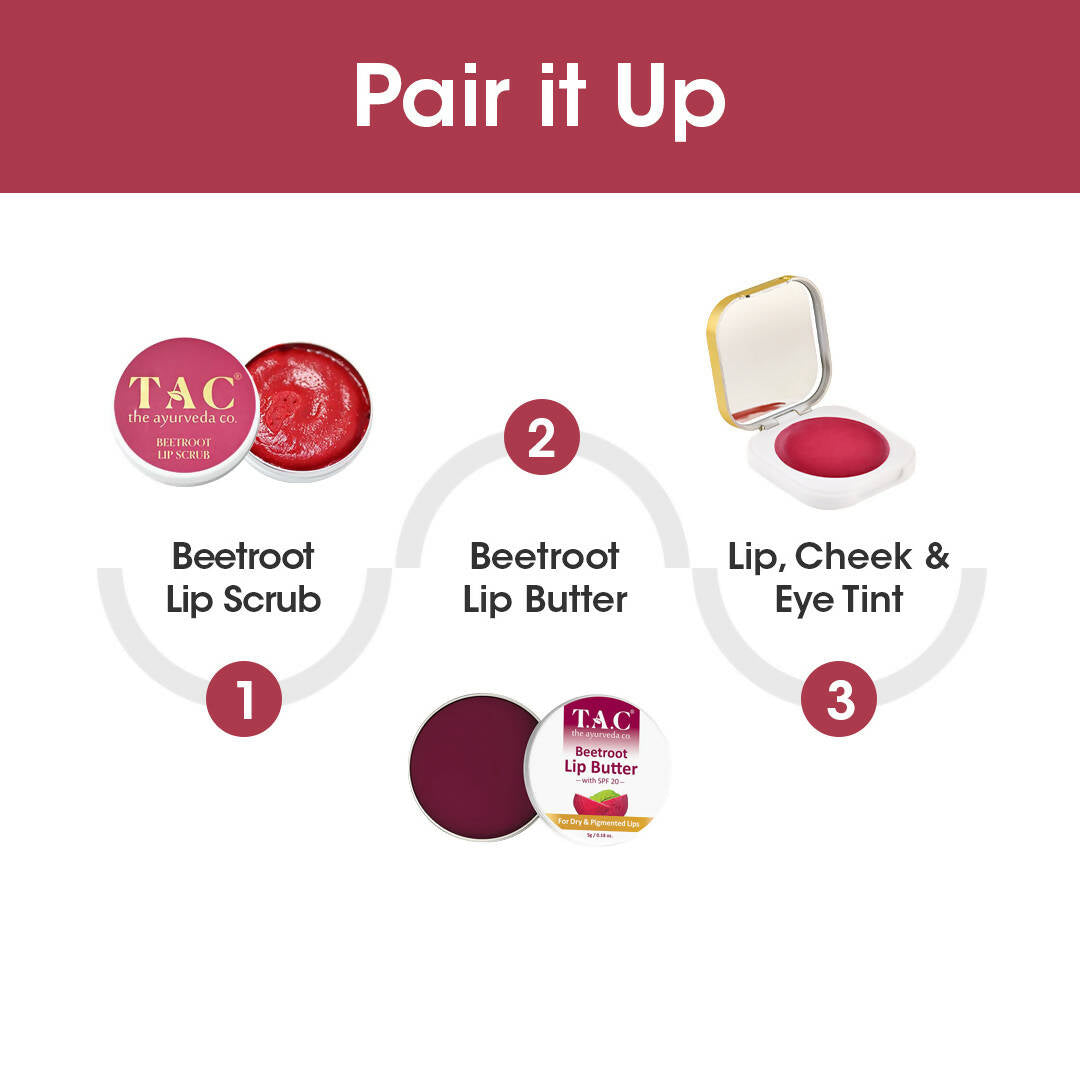 TAC - The Ayurveda Co. Lip, Cheek & Eye Tint with Beetroot Extracts - DrMediCart