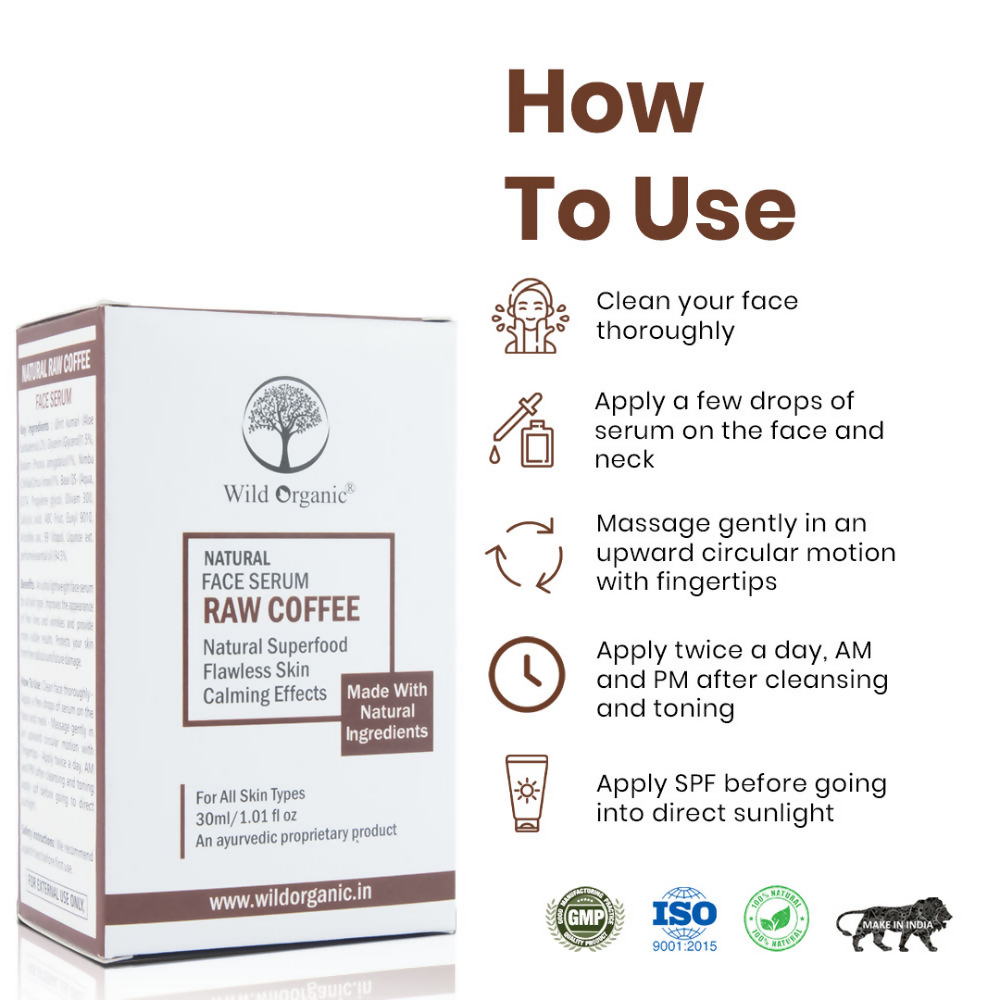 Wild Organic Natural Face Serum Raw Coffee