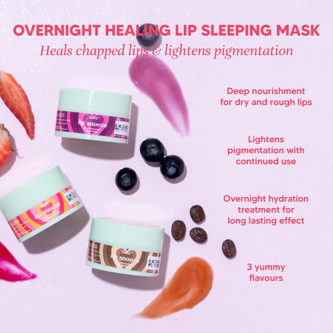 Ilana Lip Snooze Overnight Healing Vegan Lip Mask - Coffee Swirl