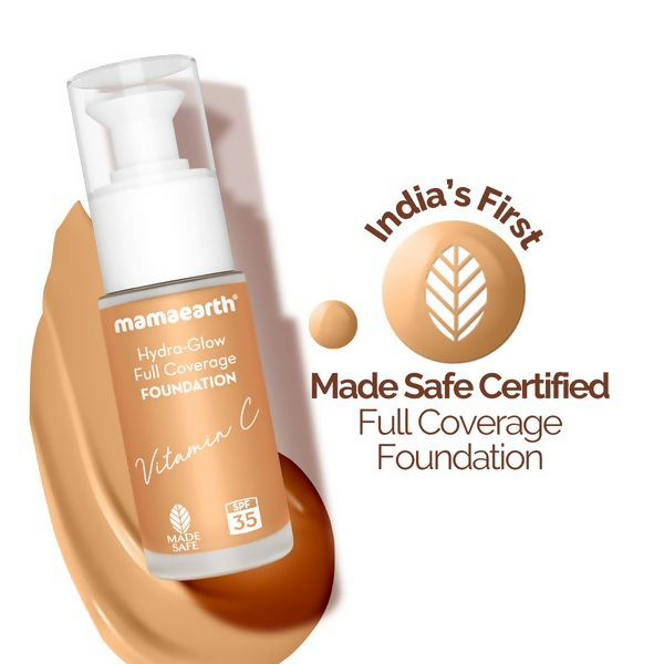 Mamaearth Hydra-Glow Full Coverage Foundation With Vitamin C & Turmeric - Sun Glow - Limited Time Offer