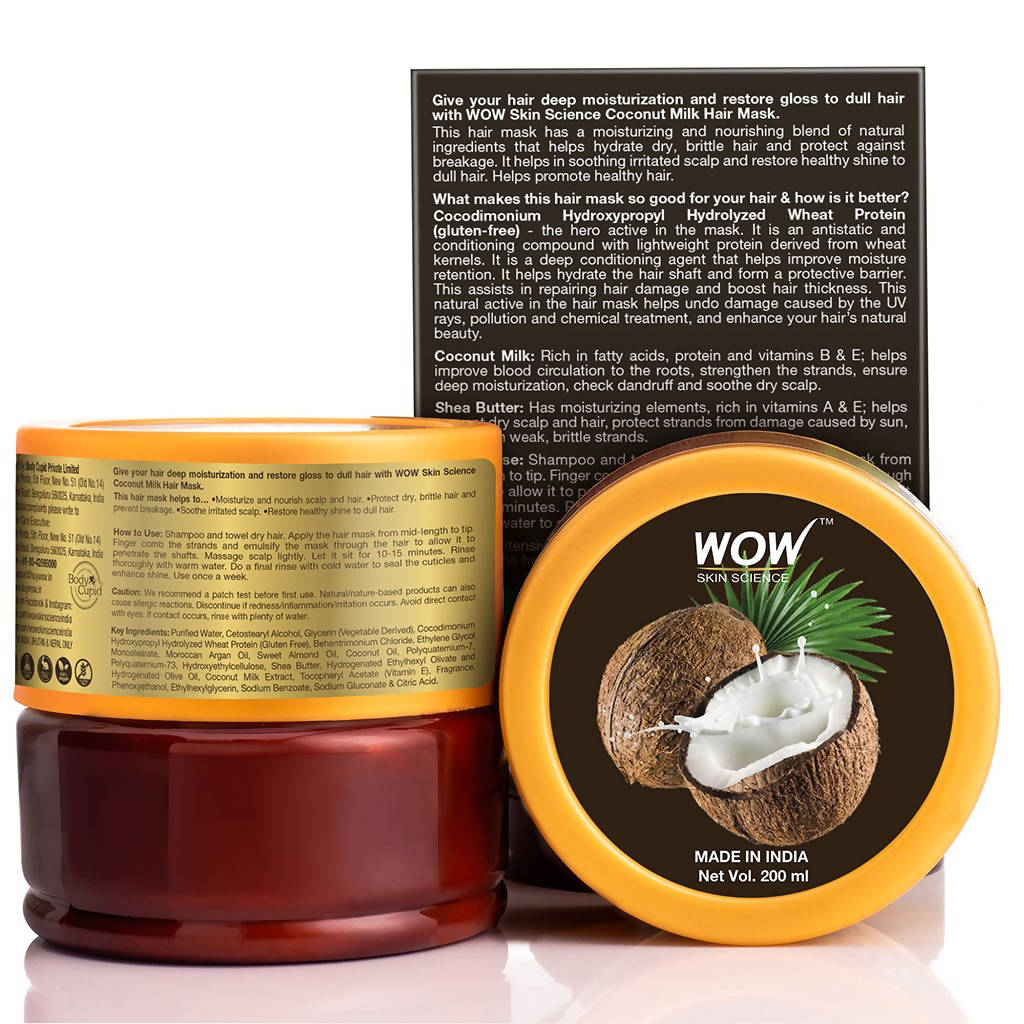 Wow Skin Science Coconut Milk Hair Mask - Drmedicart