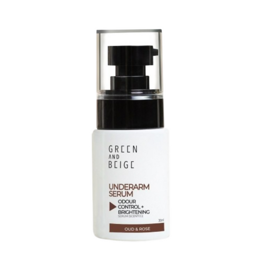 Green And Beige Rectifio Underarm Serum For Odour Control & Brightening - Oud & Rose Scented