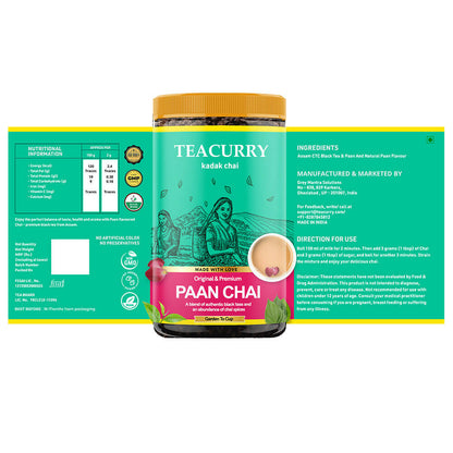 Teacurry Paan Chai Powder - Drmedicart