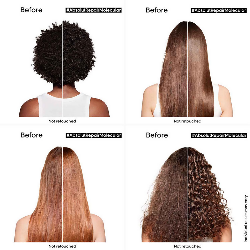 L'Oreal Professionnel Absolut Repair Molecular Shampoo, Rinse-Off Serum & Leave-In Mask Damaged Hair