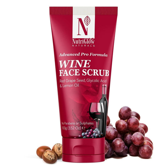 Buy NutriGlow NATURAL'S Advanced Pro Formula Wine Face Scrub from DrMediCart, Ship from India to USA
