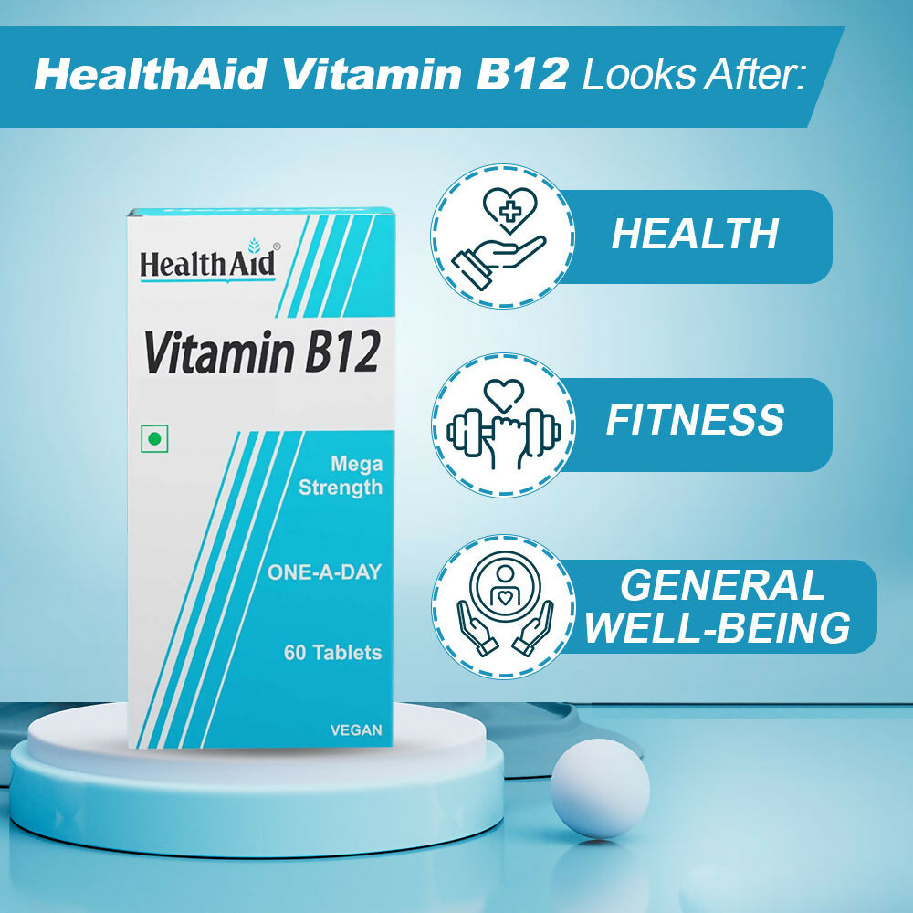 HealthAid Vitamin B12 1000 mcg Mega Strength Tablets