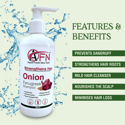 AFN Aqua Fresh New York Onion Fenugreek Shampoo - DrMediCart