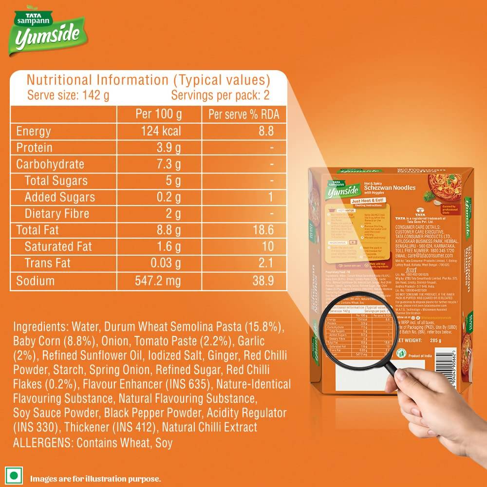 Tata Sampann Yumside Instant Schezwan Veg Noodles