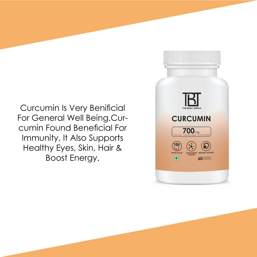 The Body Temple Curcumin 700mg For Brain Health and Immunity Capsules