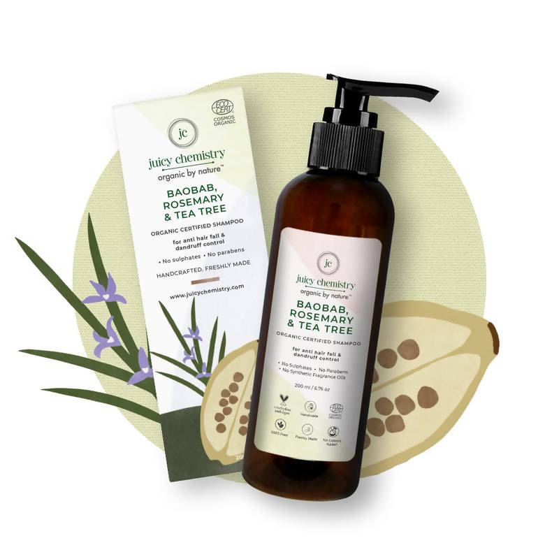 Juicy Chemistry Baobab Rosemary & Tea Tree Organic Shampoo