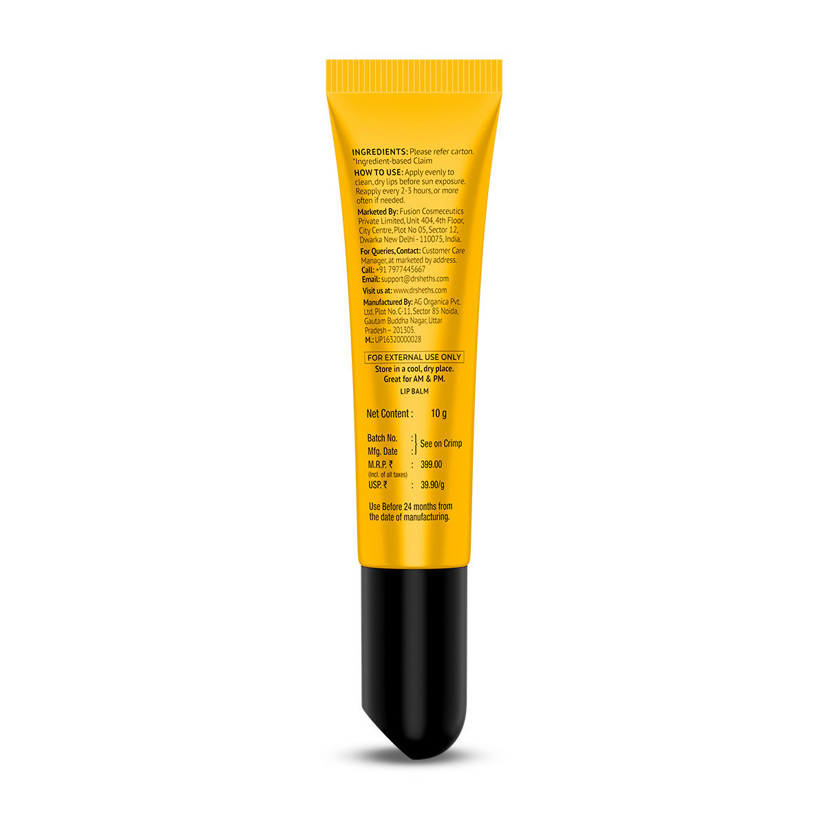 Dr. Sheth's Kesar & Kojic Acid Lip Balm