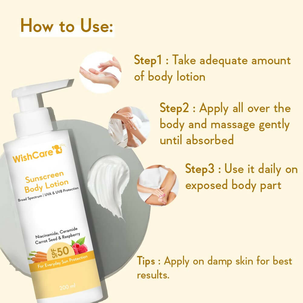 Wishcare Sunscreen Body Lotion SPF 50 - Drmedicart