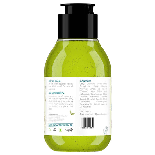 careberry tea tree eucalyptus oil shower gel buy in usa