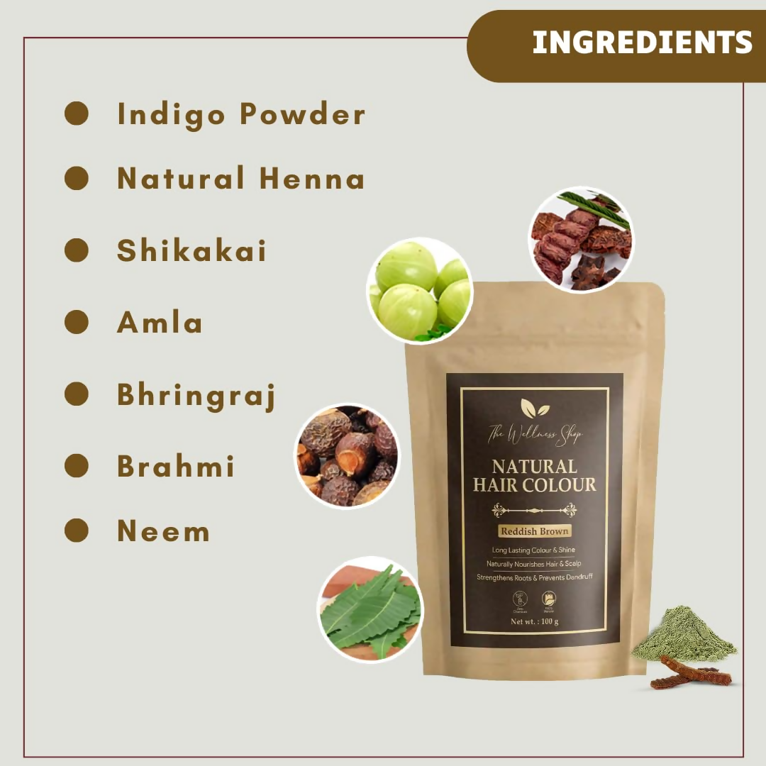 The Wellness Shop Natural Hair Colour - Reddish Brown - Drmedicart