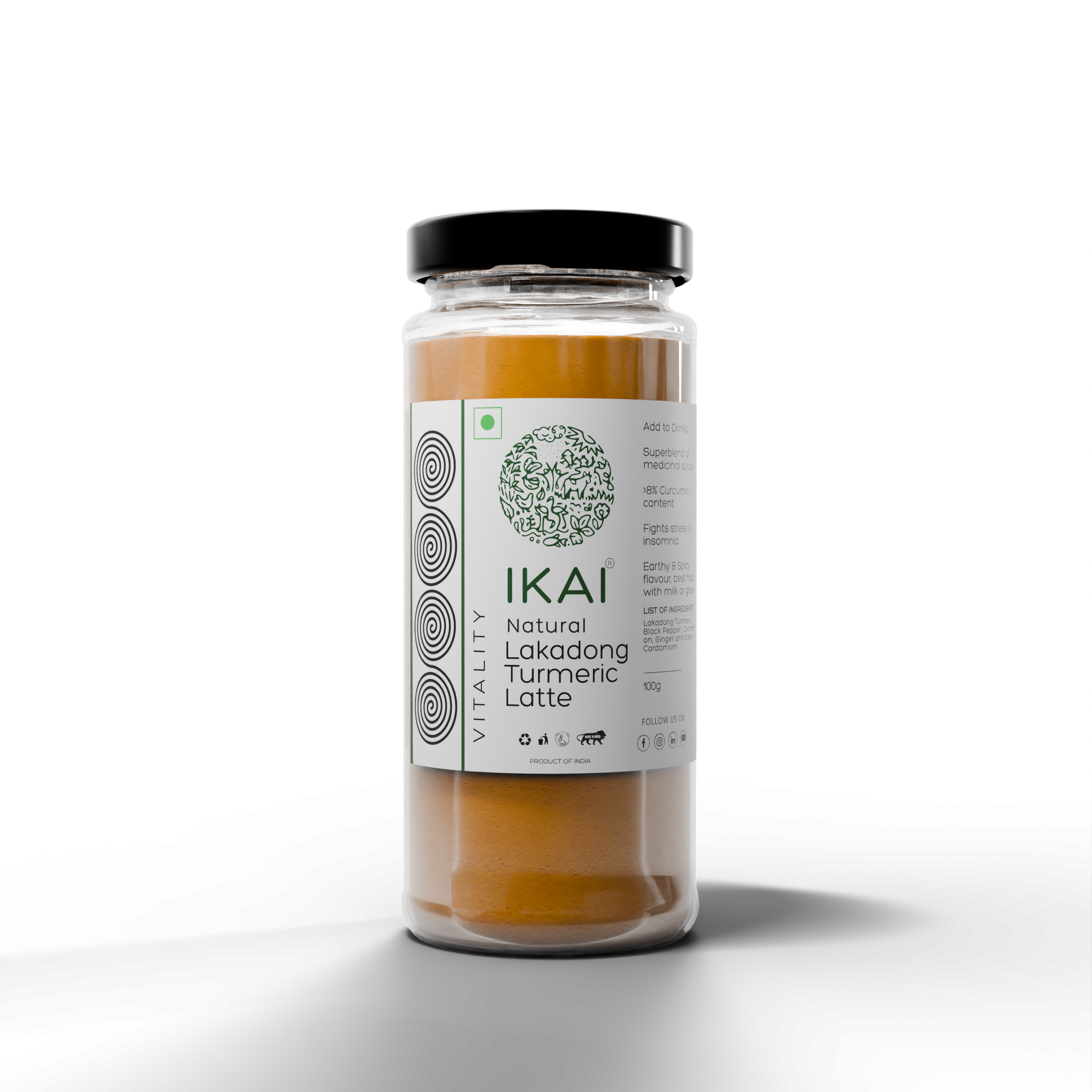 IKAI Natural Lakadong Turmeric Latte (Haldi Doodh)
