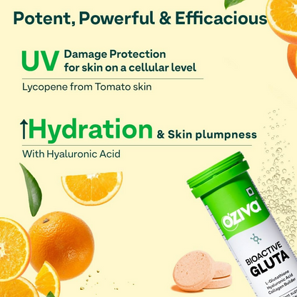OZiva Bioactive Gluta Fizzy (L-Glutathione) Tablets