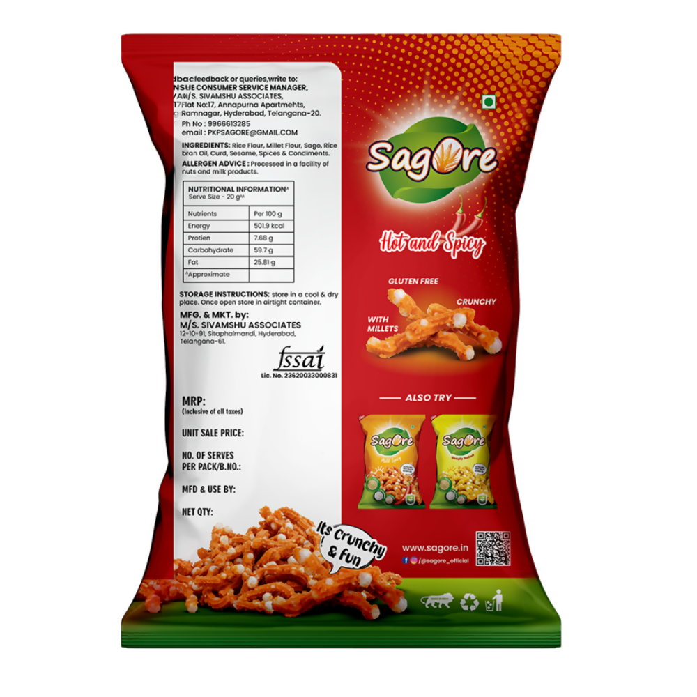 Sagore Millet Namkeen Hot & Spicy