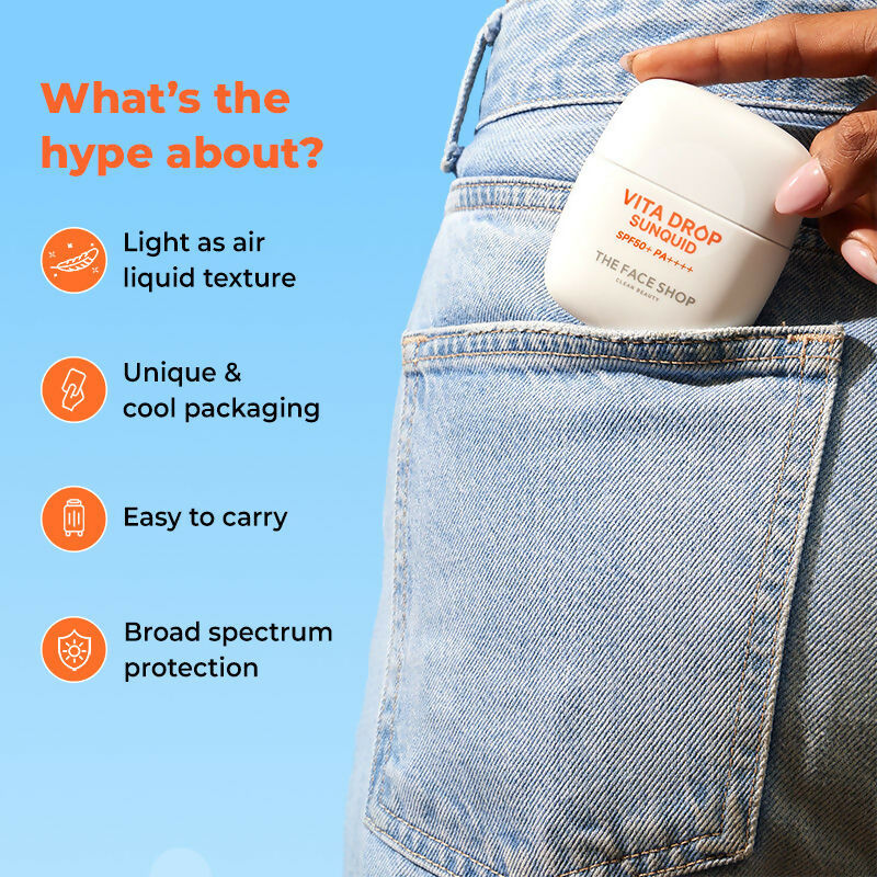 The Face Shop Korean Sunquid- SPF50+ PA++++ Fluid Sunscreen
