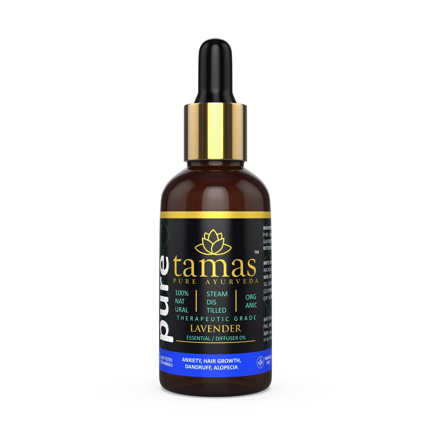 Buy Tamas Pure Ayurveda 100% Organic Lavender Essential Oil India - USDA Certified Organic from DrMediCart, Ship from India to USA