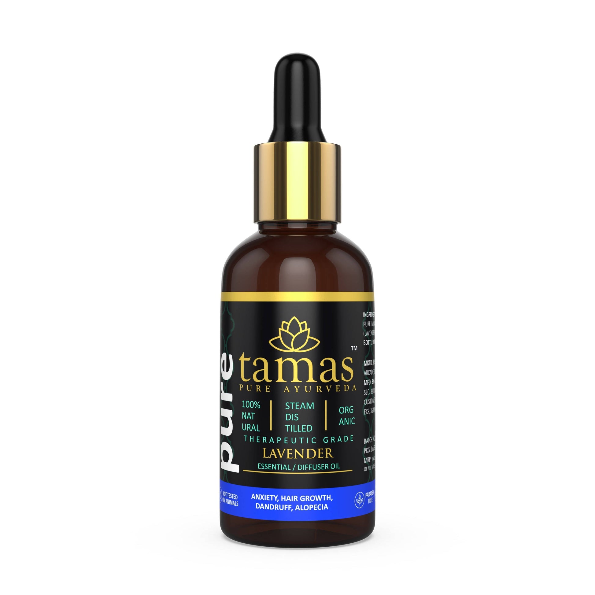 Buy Tamas Pure Ayurveda 100% Organic Lavender Essential Oil India - USDA Certified Organic from DrMediCart, Ship from India to USA