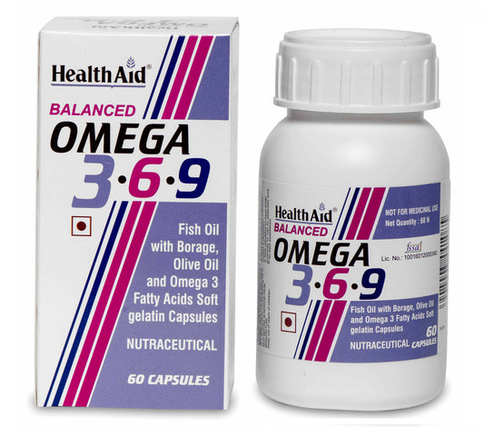 Buy HealthAid Balanced Omega 3.6.9 Capsules from DrMediCart, Ship from India to USA