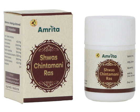 Buy Amrita Shwas Chintamani Ras Tablets from DrMediCart, Ship from India to USA