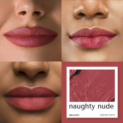 Bella Vita Organic Comfort Matte Bullet Lipstick - Naughty Nude