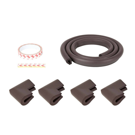 Buy Safe-O-Kid Unique High Density 2 Mtr Long U - Shaped 4 Edge Guards With 16 Corner Cushions - D.Brown from DrMediCart, Ship from India to USA