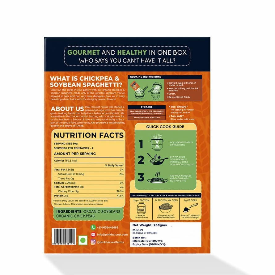 Pink Harvest Organic 100% Chickpea & Soybean Spaghetti Noodles